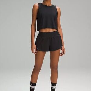 Lululemon Hotty Blk Hot High-Rise Lined Short 2.5" Zipper Pocket w/ Panty Medium